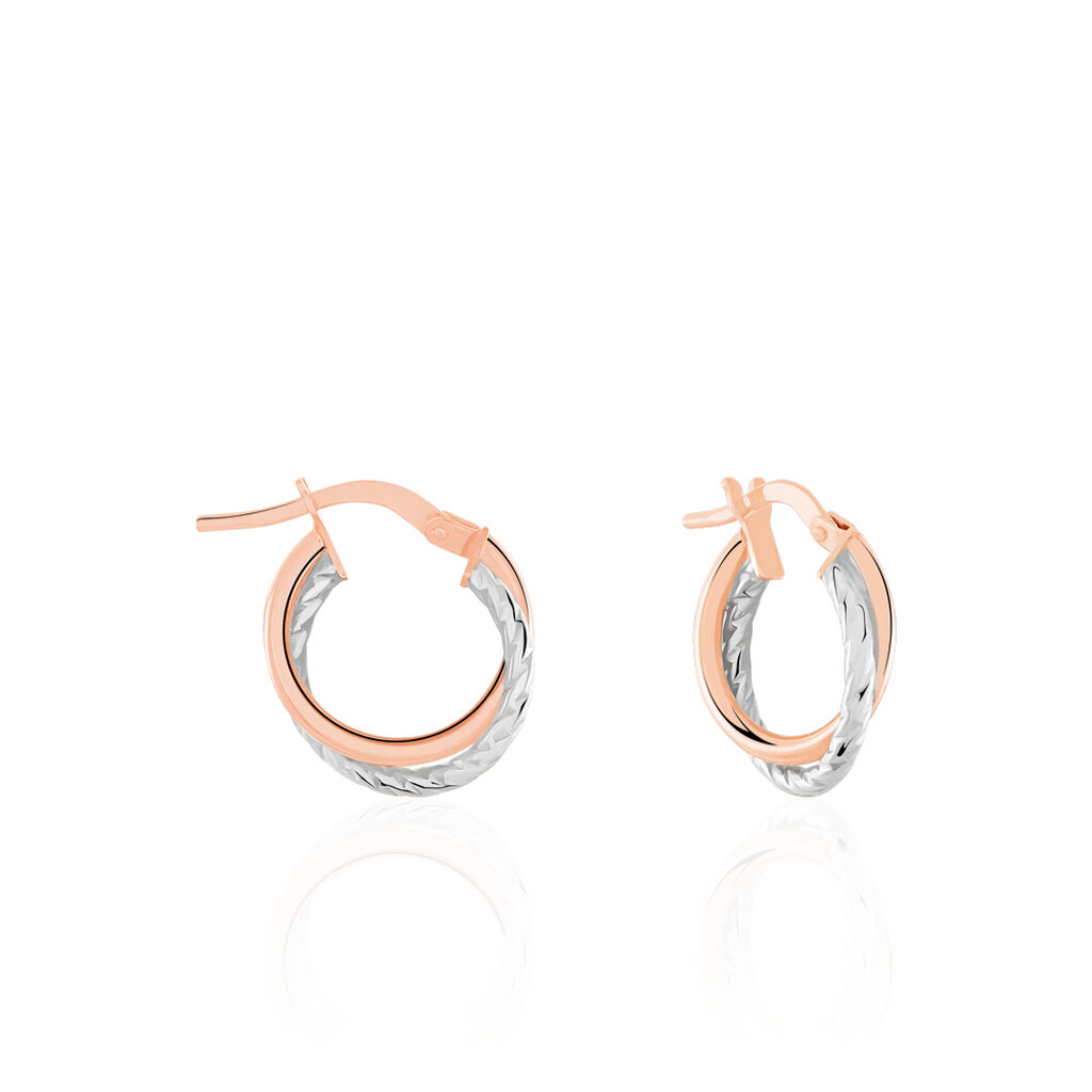 Cr&eacute;oles Maelia Or Bicolore - Boucles d'oreilles cr&eacute;oles Femme | Histoire d&rsquo;Or