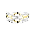 Bague Nathalie Or Bicolore Diamant - Bagues avec pierre Femme | Histoire d&rsquo;Or