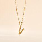 Collier Plaqu&eacute; Or Jaune Lettra - Colliers fantaisie Femme | Histoire d&rsquo;Or