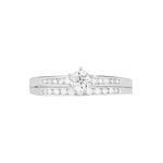 Bague Solitaire Leela Argent Blanc Oxyde De Zirconium - Bagues solitaires Femme | Histoire d&rsquo;Or