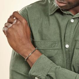 Bracelet Acier Blanc Briac Hematites - Bracelets fantaisie Homme | Histoire d’Or