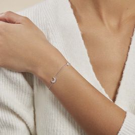 Bracelet Theoline Argent Blanc Oxyde De Zirconium - Bracelets Lune Femme | Histoire d’Or