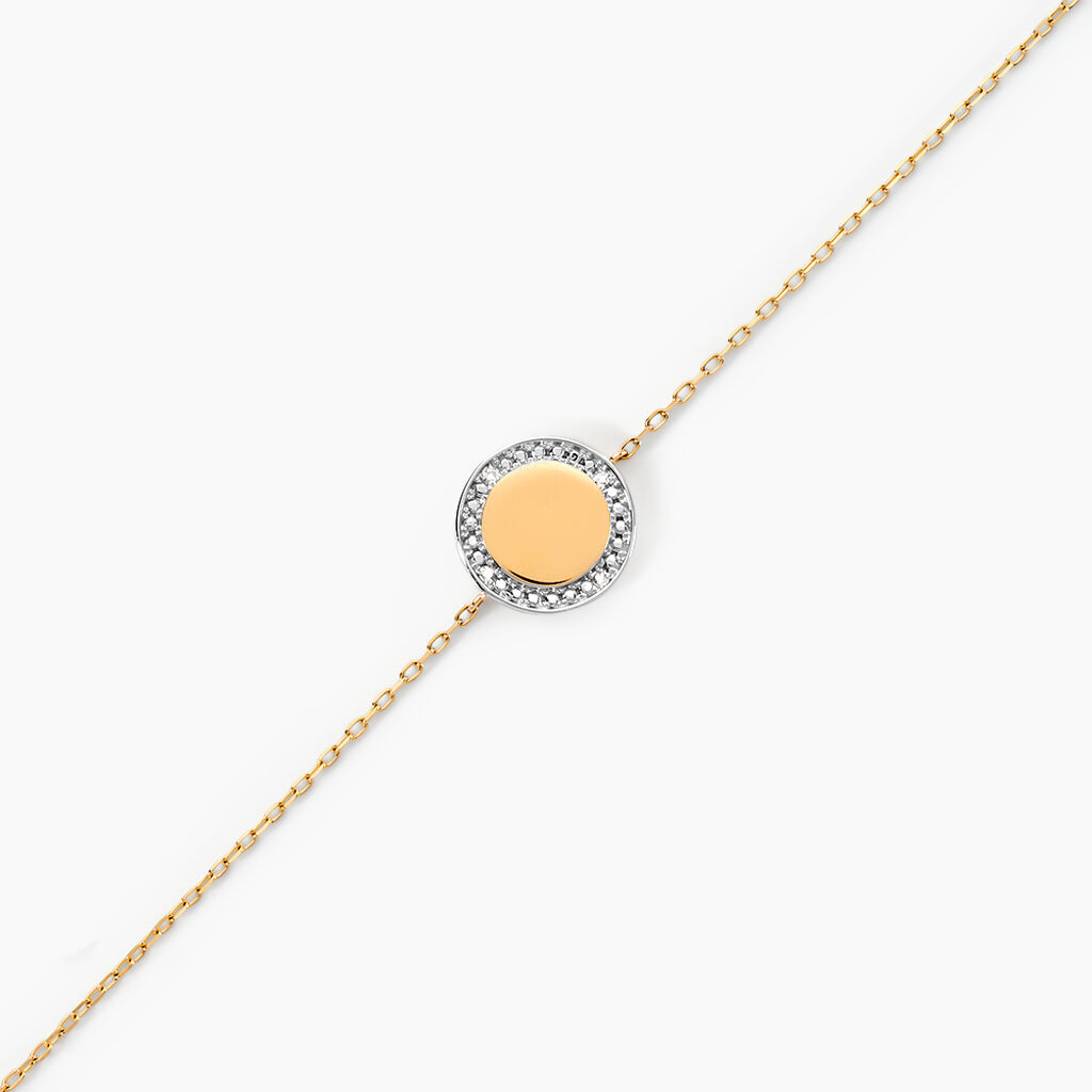 Bracelet Promesse Pour L'eternite Or Jaune Diamant - Bracelets Naissance Femme | Histoire d’Or
