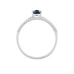 Bague Andrea Or Blanc Saphir Et Diamant - Bagues solitaires Femme | Histoire d&rsquo;Or