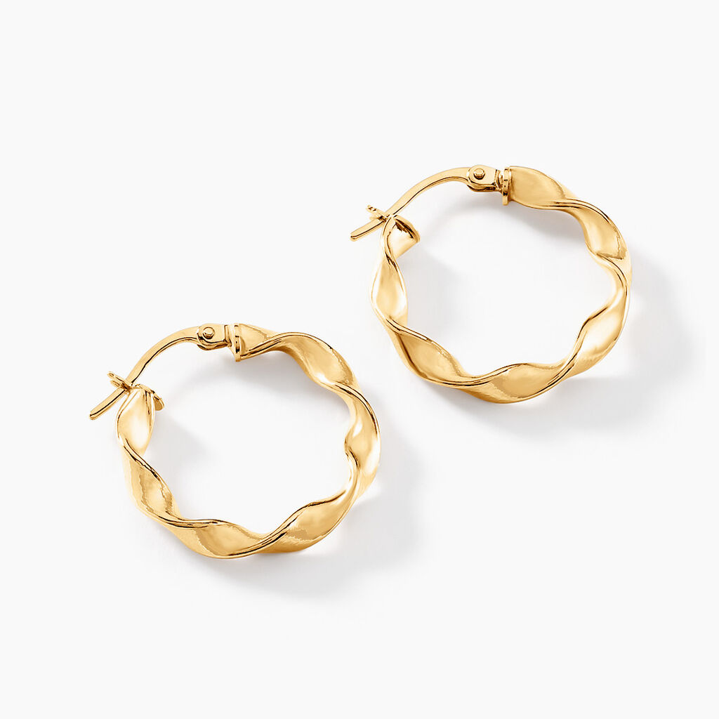 Créoles Lexus Or Jaune - Boucles d'oreilles créoles Femme | Histoire d’Or