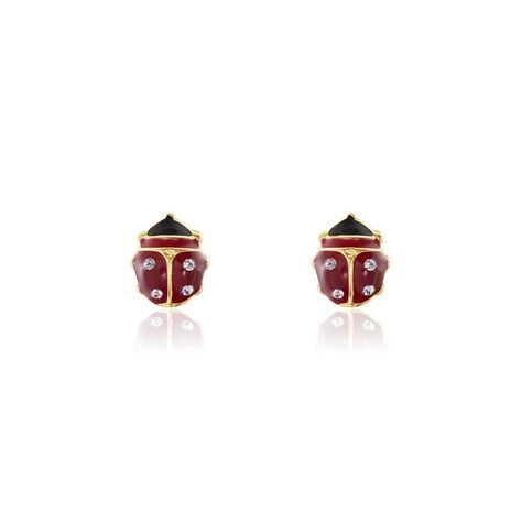 Boucles D'oreilles Puces Deena Or Jaune Oxyde De Zirconium - Clous d'oreilles Enfant | Histoire d’Or