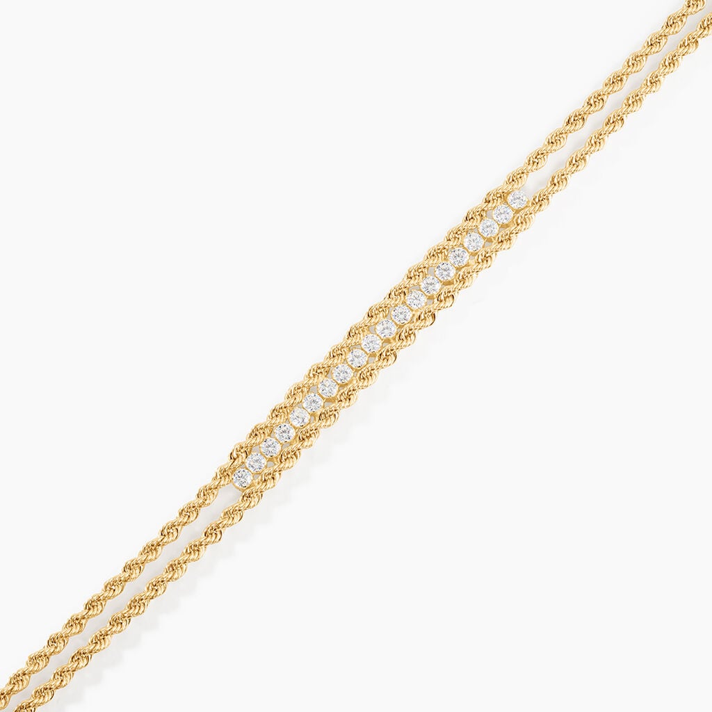 Bracelet Jerry Or Jaune Oxyde De Zirconium - Bracelets Femme | Histoire d&rsquo;Or