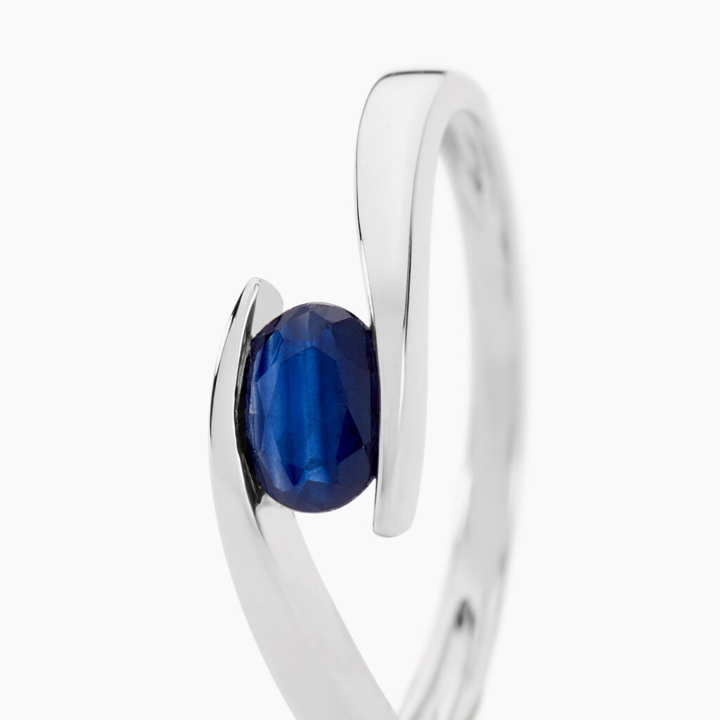 Bague Camilia Or Blanc Saphir - Bagues solitaires Femme | Histoire d’Or