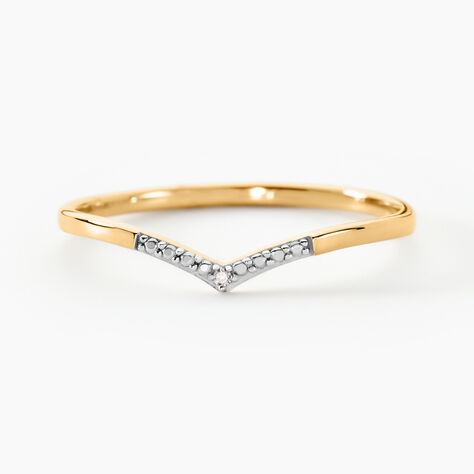 Bague Or Jaune Kaitlynn Diamant - Bagues avec pierre Femme | Histoire d’Or