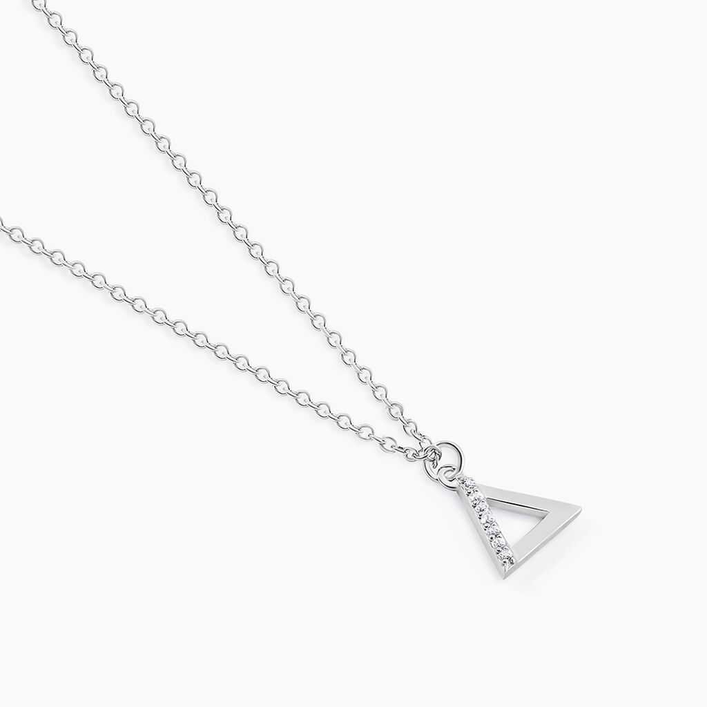 Collier Lorena Argent Blanc Oxyde De Zirconium - Colliers fantaisie Femme | Histoire d&rsquo;Or