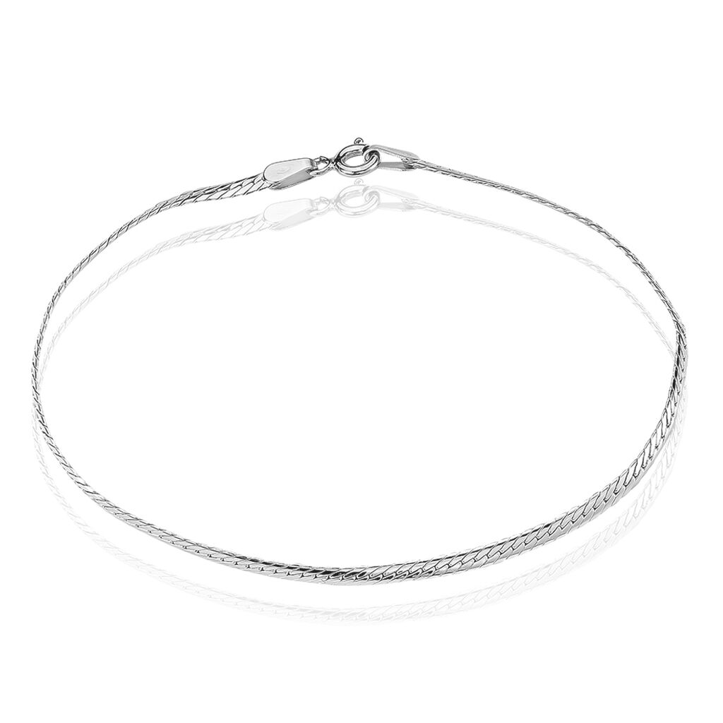 Bracelet Izel Maille Anglaise Or Blanc - Bracelets chaîne Femme | Histoire d’Or