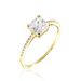 Bague Solitaire Or Jaune Beline Oxyde De Zirconium
