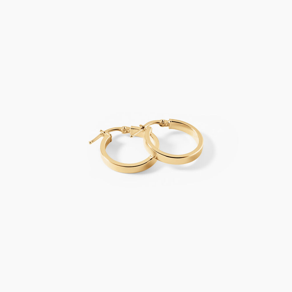 Cr&eacute;oles Cody Argent Dor&eacute; A L'Or 750/1000 - Boucles d'oreilles cr&eacute;oles Femme | Histoire d&rsquo;Or