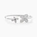 Bracelet Jonc Radiant Bloom Argent Blanc Oxyde - Bracelets joncs Femme | Histoire d’Or