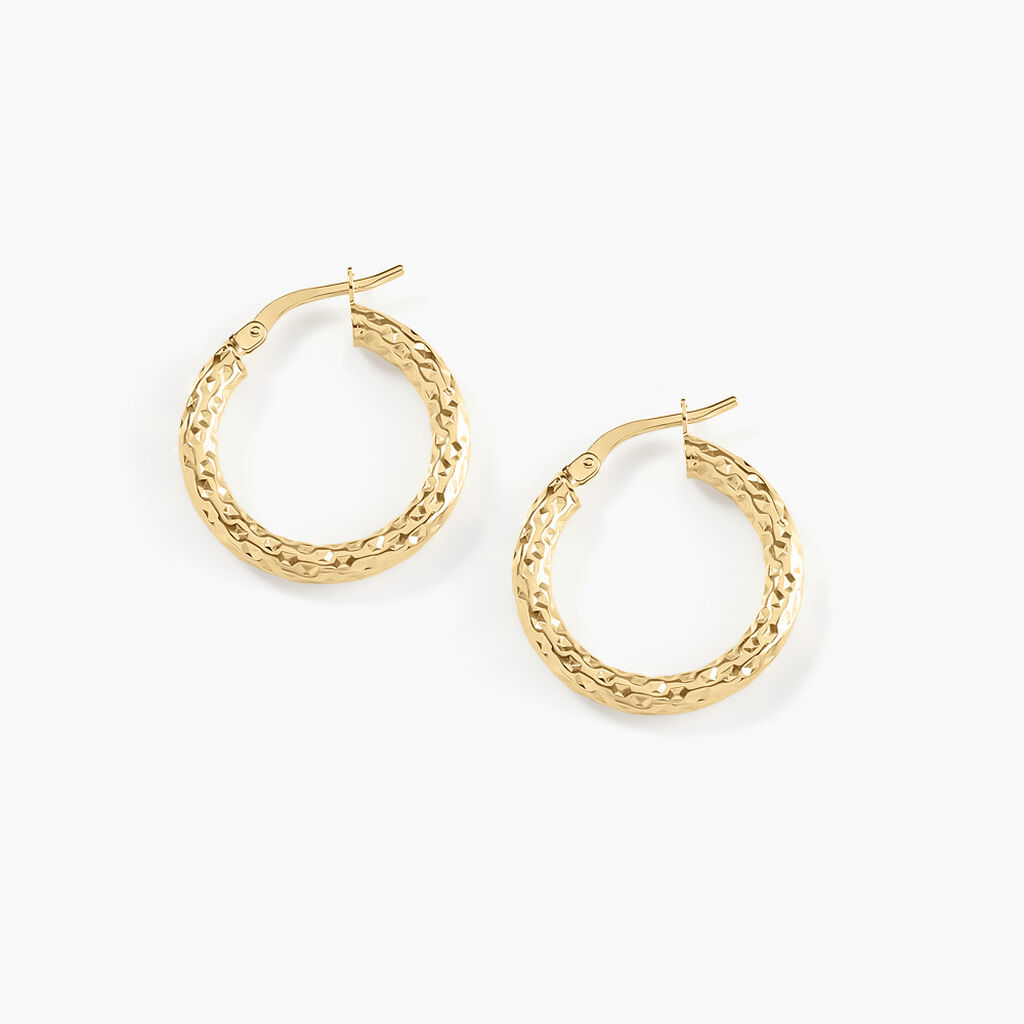 Créoles Udara Or Jaune - Boucles d'oreilles créoles Femme | Histoire d’Or