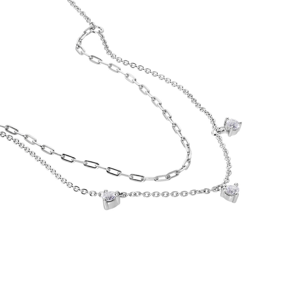 Collier Laetita Argent Oxyde - Colliers doubles et triples chaînes Femme | Histoire d’Or