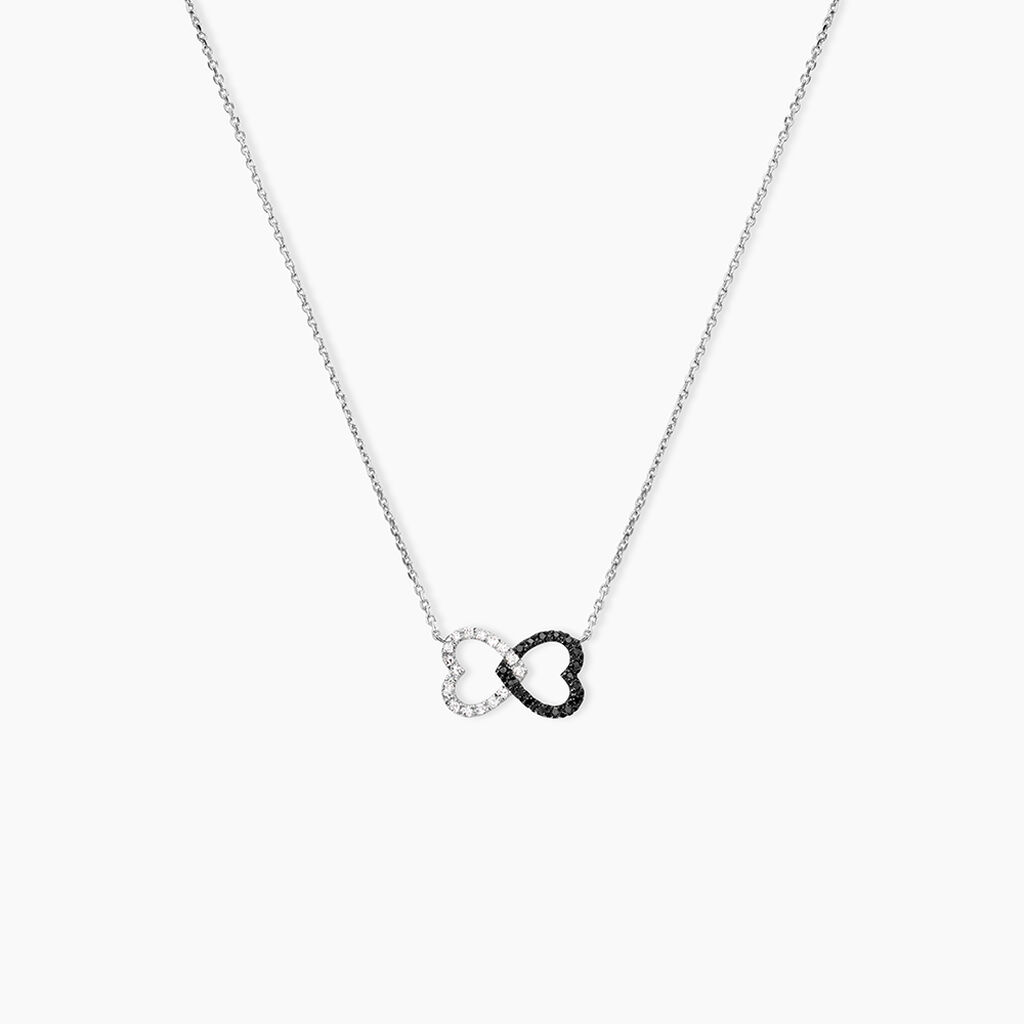 Collier Miranda Or Blanc Diamant - Colliers Coeur Femme | Histoire d&rsquo;Or