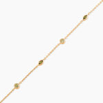 Bracelet Angelica Plaque Or Jaune Oxyde De Zirconium - Bracelets cha&icirc;ne Femme | Histoire d&rsquo;Or