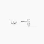 Boucles D'Oreilles Puces Dani Argent Blanc Oxyde De Zirconium - Boucles d'oreilles fantaisie Femme | Histoire d&rsquo;Or