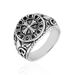Bague Stefan Acier Blanc Oxyde Noir - Bagues avec pierre Homme | Histoire d’Or