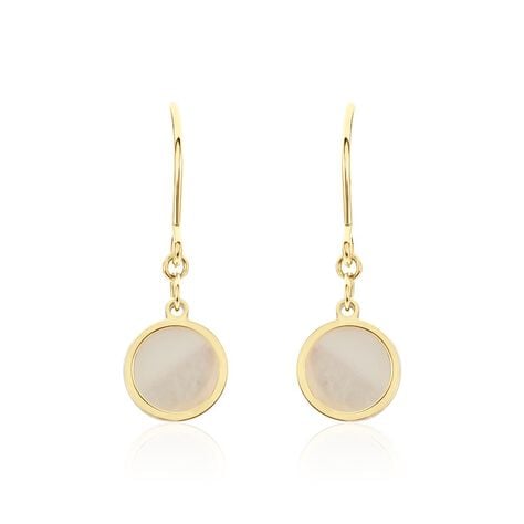 Boucles D'oreilles Pendantes Naïade Or Jaune Nacre - Boucles d'oreilles pendantes Femme | Histoire d’Or