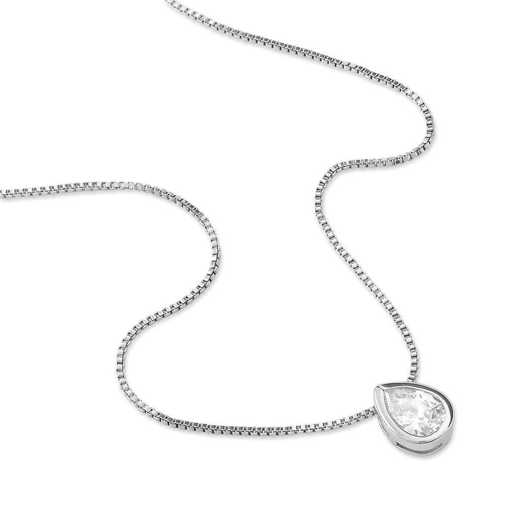 Collier Cherice Argent Blanc Oxyde De Zirconium - Colliers fantaisie Femme | Histoire d&rsquo;Or