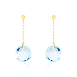 Boucles D'oreilles Pendantes Ludmille Or Jaune Topaze - Boucles d'oreilles pendantes Femme | Histoire d’Or