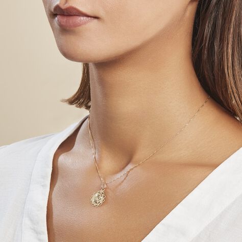 Pendentif Ange Nuage Or Jaune - Pendentifs Baptême Famille | Histoire d’Or