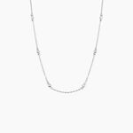 Collier Vashti Argent Blanc Oxyde De Zirconium - Colliers fantaisie Femme | Histoire d&rsquo;Or