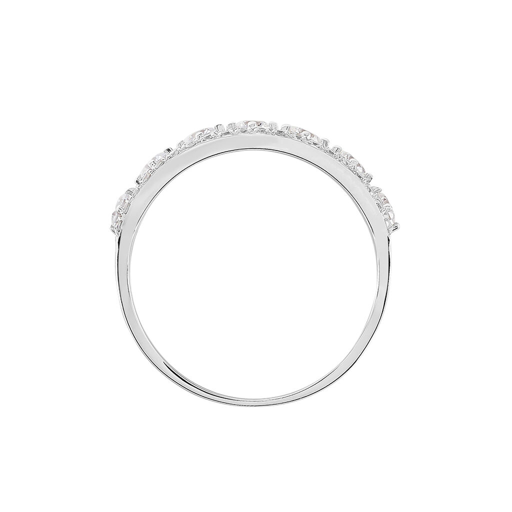 Bague The Crown Or Blanc Oxyde De Zirconium - Bagues avec pierre Femme | Histoire d’Or