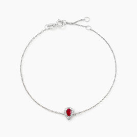 Bracelet Juliettina Or Blanc Rubis Et Diamant - Bracelets Femme | Histoire d’Or