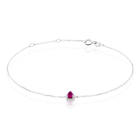 Bracelet Juliettina Or Blanc Rubis Et Diamant - Bracelets Femme | Histoire d’Or