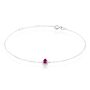 Bracelet Juliettina Or Blanc Rubis Et Diamant
