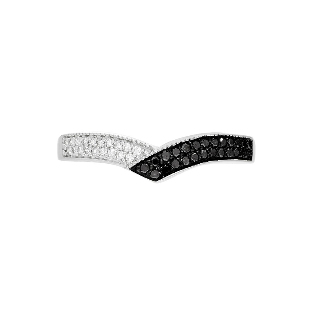 Bague Aile De Mouette Or Blanc Diamant - Bagues avec pierre Femme | Histoire d’Or