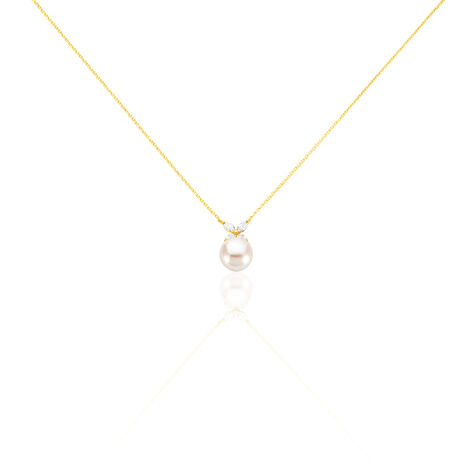 Collier Norah Or Jaune Perle De Culture Et Oxyde De Zirconium - Colliers Femme | Histoire d&rsquo;Or