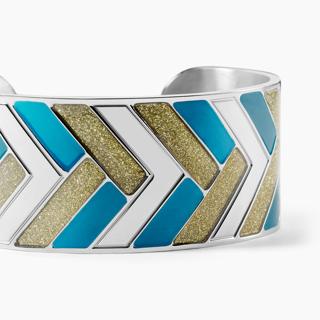 Bracelet Jonc Imagine Charlene Acier Blanc - Bracelets joncs Femme | Histoire d&rsquo;Or