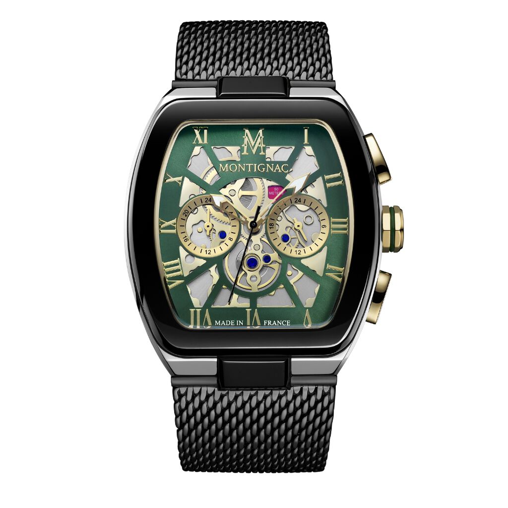 Montre Montignac Tonneau Vert - Montres Homme | Histoire d’Or