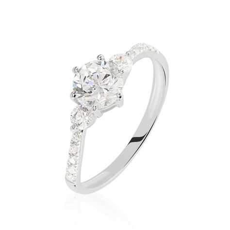 Bague Berata Or Blanc Oxyde De Zirconium - Bagues solitaires Femme | Histoire d’Or