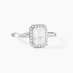 Bague Or Blanc Goulven  Oxyde De Zirconium - Bagues solitaires Femme | Histoire d&rsquo;Or