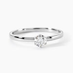 Bague Solitaire Natalia Pl Platine Blanc Diamant - Bagues solitaires Femme | Histoire d&rsquo;Or