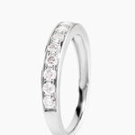 Demi Alliance Rhea Platine Blanc Diamant - Alliances Femme | Histoire d&rsquo;Or