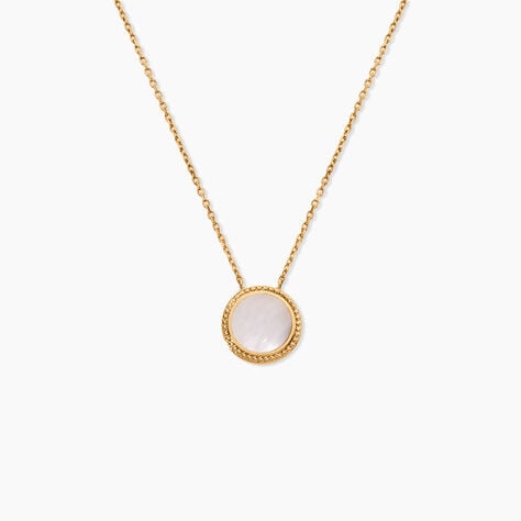 Collier Alyhana Plaqu&eacute; Or Jaune Nacre - Colliers Femme | Histoire d&rsquo;Or