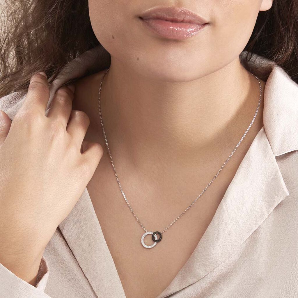 Collier Diana Argent Blanc Oxyde De Zirconium - Colliers fantaisie Femme | Histoire d’Or