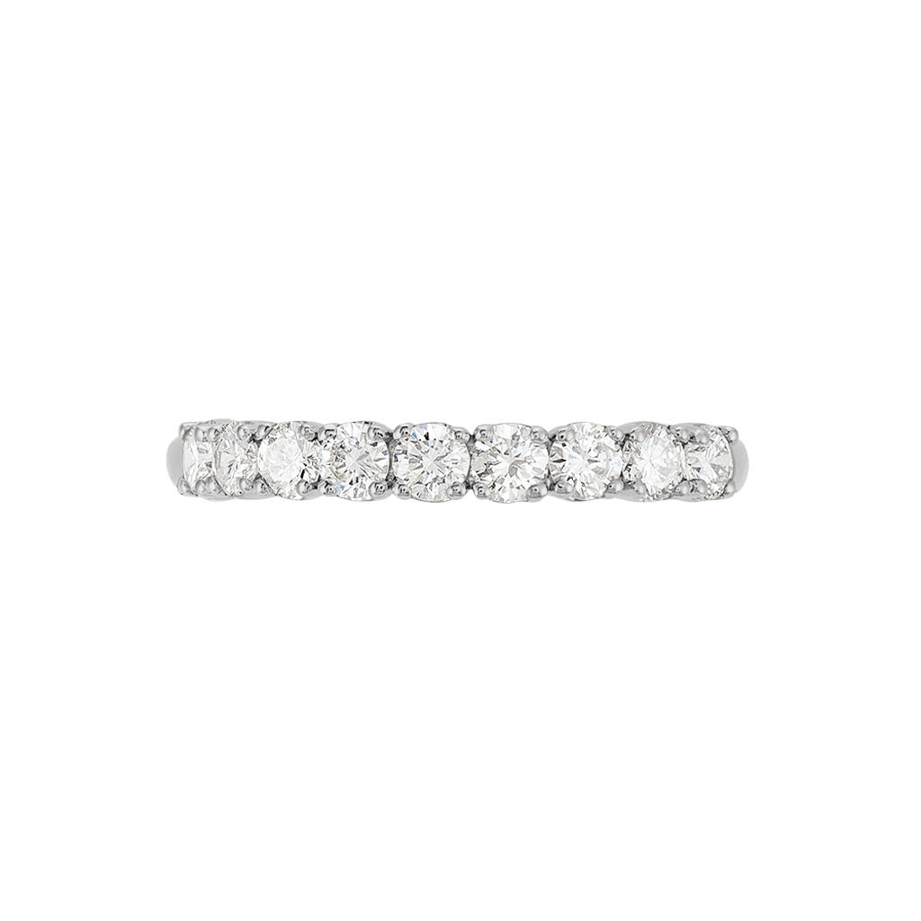 Demi Alliance Hera Platine Blanc Diamant - Alliances Femme | Histoire d’Or