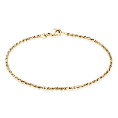 Bracelet Azelys Maille Corde Plaqu&eacute; Or Jaune - Bracelets cha&icirc;ne Femme | Histoire d&rsquo;Or
