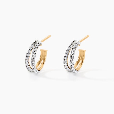 Créoles Atallah Or Jaune Strass - Boucles d'oreilles créoles Femme | Histoire d’Or