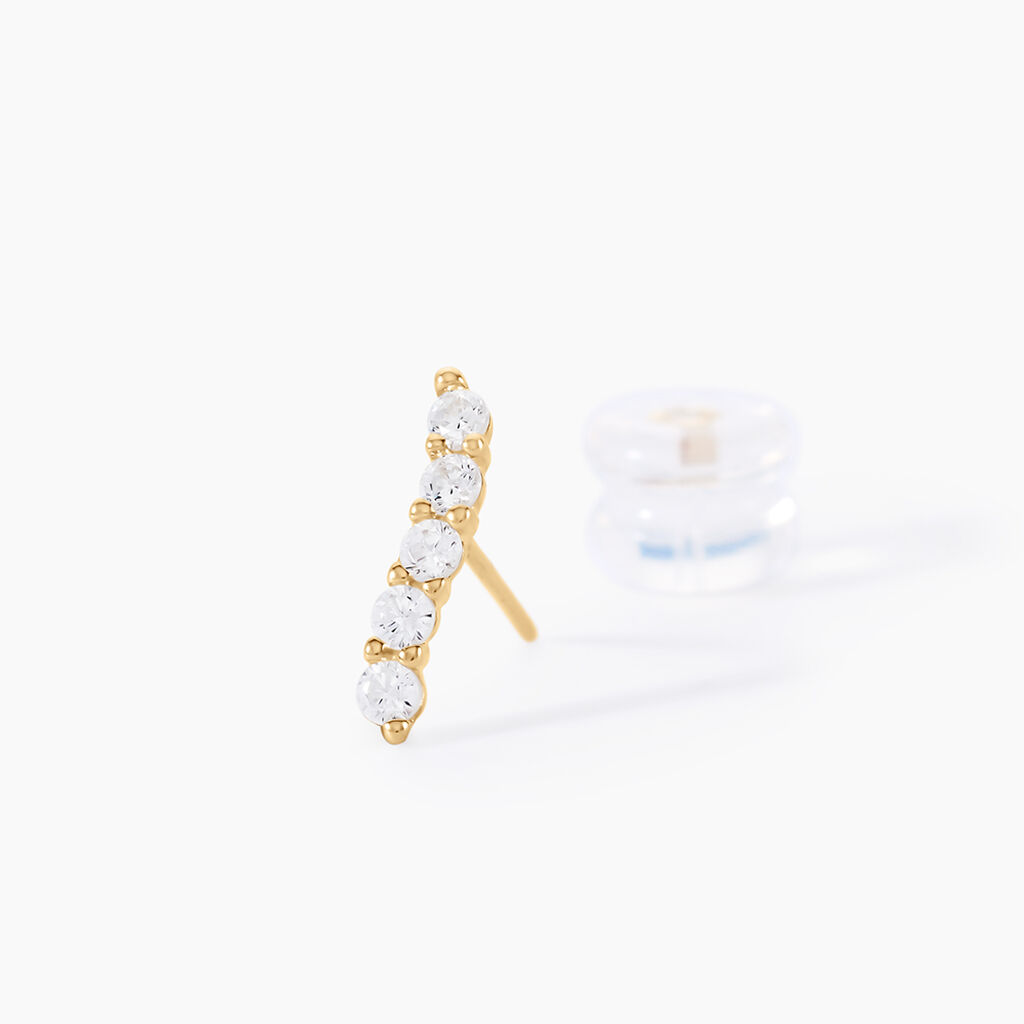 Boucles D'oreilles Pendantes Dahina Or Jaune Oxyde De Zirconium - Boucles d'oreilles pendantes Femme | Histoire d&rsquo;Or