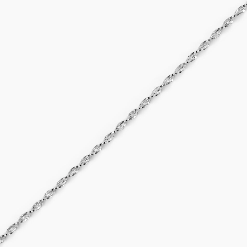 Bracelet Ciana Torsade Diamante Argent Blanc - Bracelets Femme | Histoire d’Or