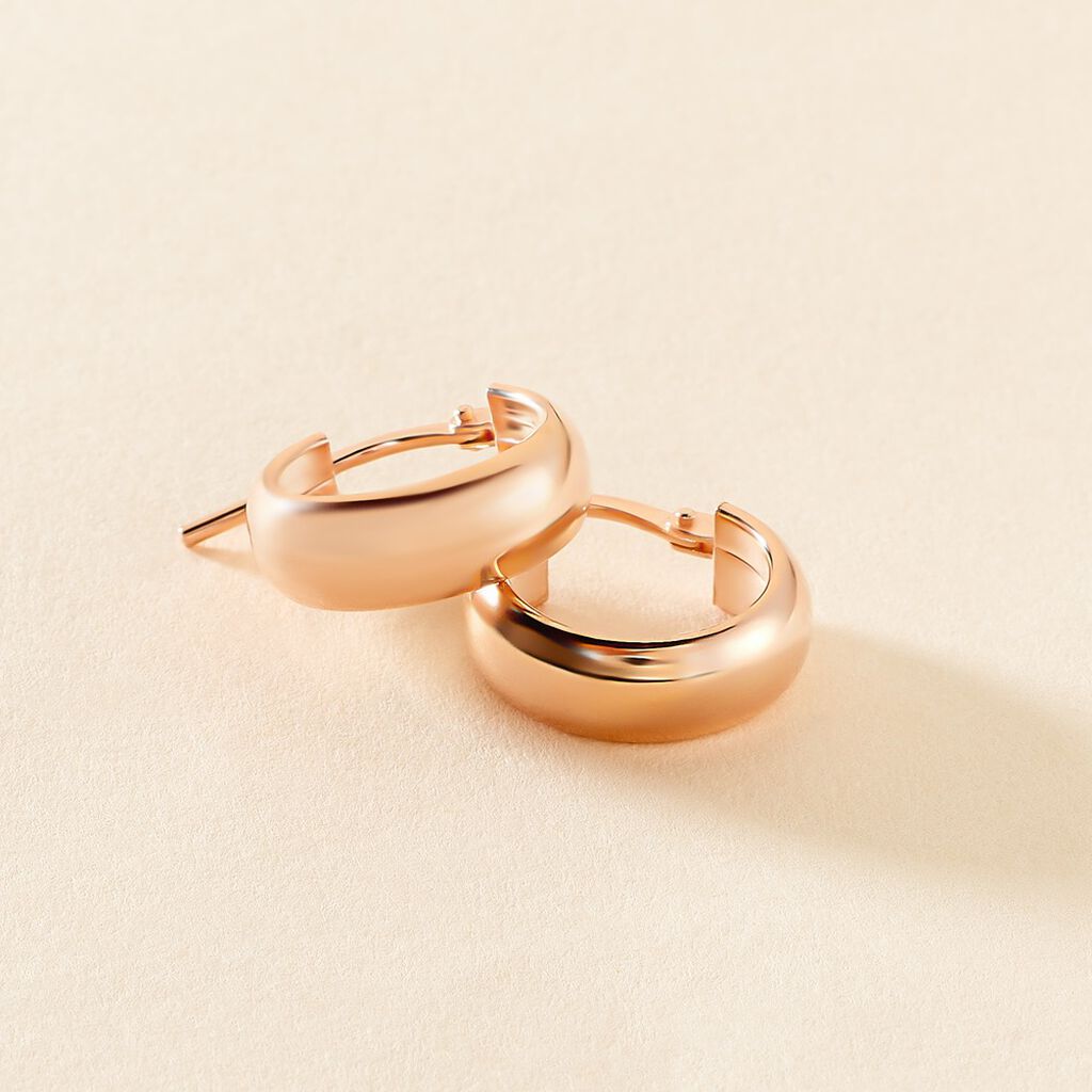 Créoles Lisa Argent Rose - Boucles d'oreilles créoles Femme | Histoire d’Or