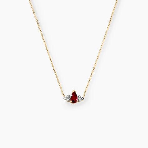 Collier Moss Or Jaune Rubis Diamant - Colliers Femme | Histoire d’Or